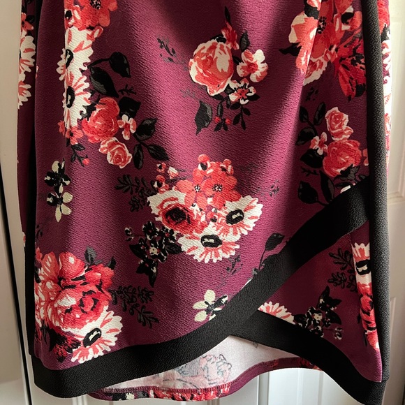 Purple Floral Mini Dress - Picture 4 of 6